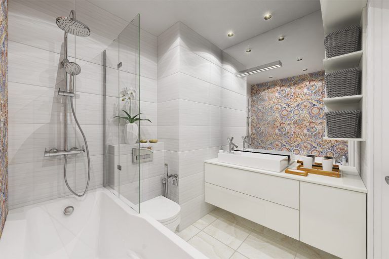 Описание: ванная в дизайн-проекте квартиры 60 кв. м.